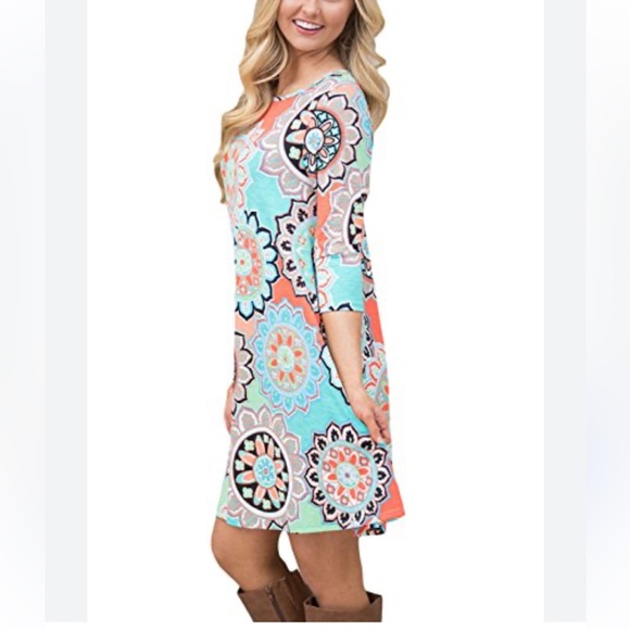 NWT Floral Patterned Dress - Multicolor - Picture 1 of 10